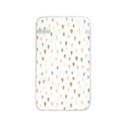 Mommy's Choice Portable Baby Changing Pad, Waterproof & Wipeable Diaper Changing Mat, Travel Essential for Newborn, Baby Boy Girl Registry Must-Haves, Cambiador de Bebé Portátil（Raindrops）