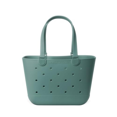 Simple Modern Large Beach Bag | Waterproof Getaway Rubber Tote with Zipper Pocket for Travel, Pool, Boat, Groceries, Sports | Laguna - color: Laguna, style: Large