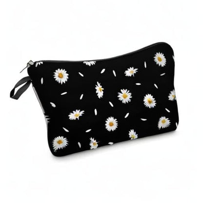 Deanfun Cosmetic Bag for Women, Durable Polyester Makeup Bag Organizer Travel Waterproof Roomy Accessories Daisy Purse Bag Gifts(52366) - color: 52366