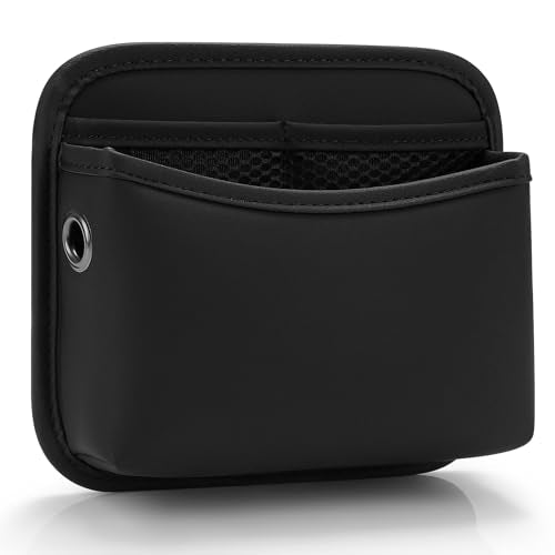 Accmor Car Seat Side Pocket Organizer, PU Leather Pouch Bag for Car Seat, Door, Window, Console, Registration Wallet Cards Trash Phone Sunglasses Holder Pocket for Auto - color: black