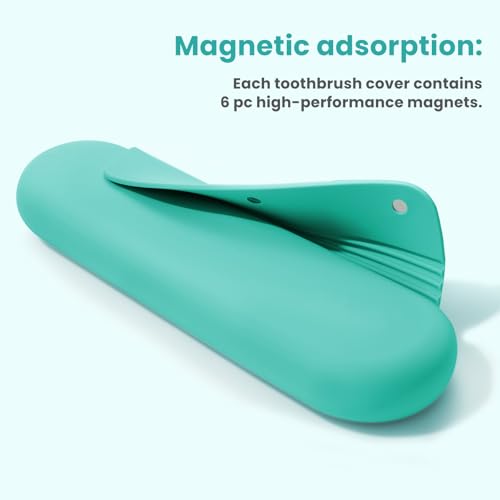 Silicone Electric Toothbrush Travel Case, Manual Toothbrush Travel Cover for Men and Women,Toothbrush Holder for Travel,Gym and More, Fits Most Manual and Electric Toothbrushes - Mint Green - color: Mint Green
