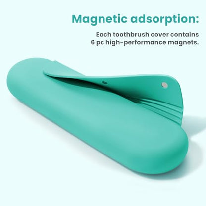 Silicone Electric Toothbrush Travel Case, Manual Toothbrush Travel Cover for Men and Women,Toothbrush Holder for Travel,Gym and More, Fits Most Manual and Electric Toothbrushes - Mint Green - color: Mint Green