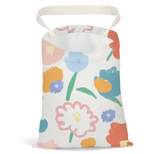 Car Trash Bag Car Garbage Bag Hanging Cars Trash Can Spring Decor Waterproof Cars Back Seat Organizer for Vehicle Travelling Camping Doodle Flower Decor - color: Flower 10
