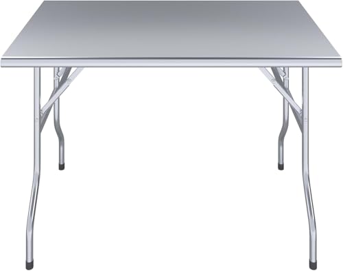 Premium Quality Stainless Steel Open Base Folding Utility Table - Folding Work Table for Commercial Kitchen, Restaurant, Hotel and Garage - NSF (24" x 60" Without Undershelf) - size: 24" x 60" without Undershelf