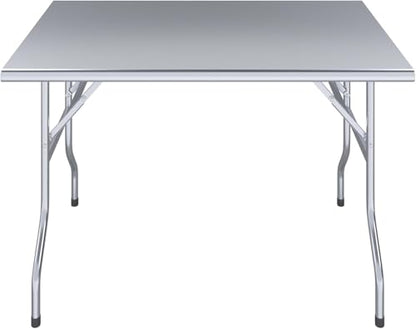 Premium Quality Stainless Steel Open Base Folding Utility Table - Folding Work Table for Commercial Kitchen, Restaurant, Hotel and Garage - NSF (24" x 60" Without Undershelf) - size: 24" x 60" without Undershelf