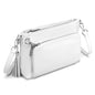 befen Anti Theft Genuine Leather Crossbody Bags for Women Handbags and Shoulder Basg with Built in Wallet RFID Leather Purse - color: A01-white