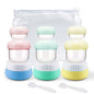 Cosywell Travel Jars for Creams 9PCS Travel Size Containers for Toiletries Cream Jars Refillable Leak-proof Travel Accessories with Lid for Lotion Cosmetic Makeup Body Cream (Plastic-6 & Silicone-3) - style: E-9 Pieces Plastic-6 & Silicone-3