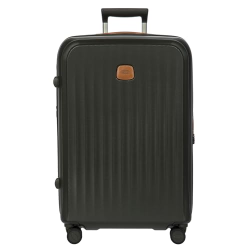 Bric's Taormina Ultra-Light Checked Luggage – Expandable Hard Shell Suitcase with TSA Lock, Anti-Tamper Zippers & 360 Spinner Mobility Wheels - 27 Inch, Olive - color: Olive, size: Checked-Medium
