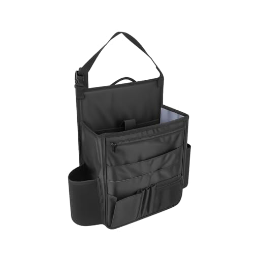 Car Front Seat Organizer, Multi-Pocket Vehicle Hanging Passenger Back Seat Storage Bag with Adjustable Straps, Automotive Interior Storage Organizer, Universal for SUV RV Truck