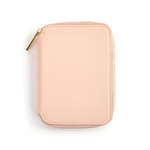 DEMDACO Passport Wallet With RFID Protection and Built In Tracker Holder 4 x 6 Inch Vegan Leather Coral Pink - color: Coral Pink