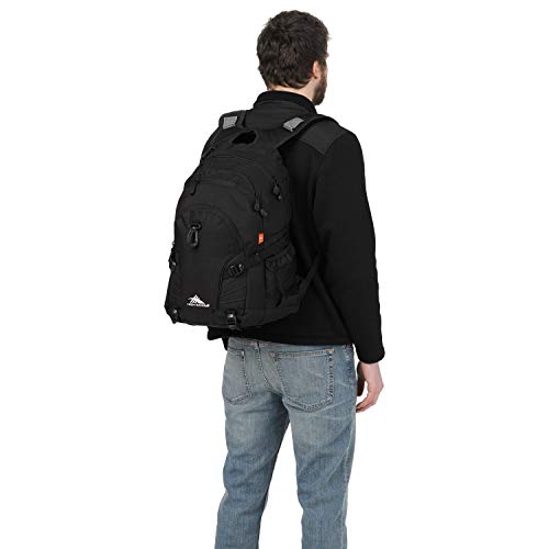 High Sierra Loop Backpack, Travel, or Work Bookbag with tablet sleeve, One Size, Black - color: Black