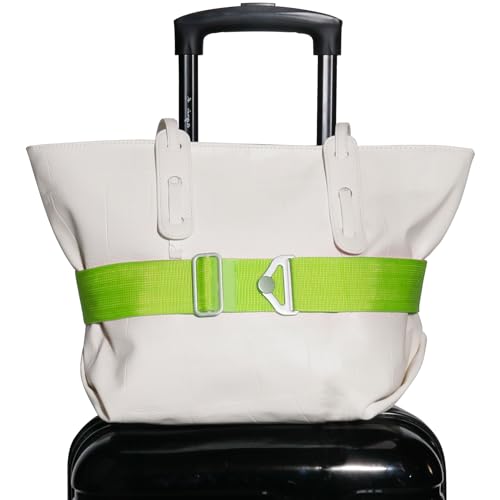 TOOVREN 2-in-1 Travel Belt for Luggage Straps Add a Bag Bungees Suitcase Luggage Strap Over Handle Suitcases Belt for Carry On Bag Adjustable Backpack Attachment Airport Travel Accessories Green - color: Green