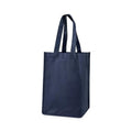 True Wine Tote Bag, 4 Bottle Wine Carrier, Wine Carrier Tote Bag with Dividers, Reusable Wine Bags, Wine Bottle Carrier Tote - color: Blue