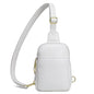 Haytijoe Small Anti Theft Crossbody Bag for Women Faux Leather Lightweight Sling Bags RFID Blocking Fanny Pack for Travel - color: White