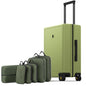 LEVEL8 Carry on Luggage Airline Approved, Small Carry on Suitcases with Wheels, Lightweight Hardside Textured Luggage for Travel, Tsa Approved, 20-Inch, Pickle Green - color: Pickle Green, size: Carry-On 20 Inch + 6PC