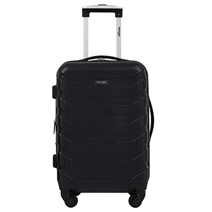 Wrangler 5 Piece Luggage & Travel Accessories Set, Black - color: Black, size: 5 Piece Set