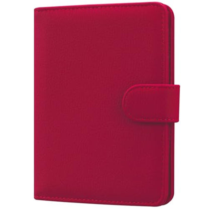 HOTCOOL Passport Holder Travel Essentials Airplane & Cruise Essentials Ship Leather Wallet Cover Case RFID Blocking Women & Men Vacation Travel Accessories Gifts Deals, Litchi - Hot Pink - color: A Litchi Pink
