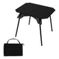 Folding Camping Table,Outdoor Small Portable Aluminum Camp Table with Backpacking Carrying Bag for Camping Beach Picnic Grilling Hiking FishingTravel (Black)
