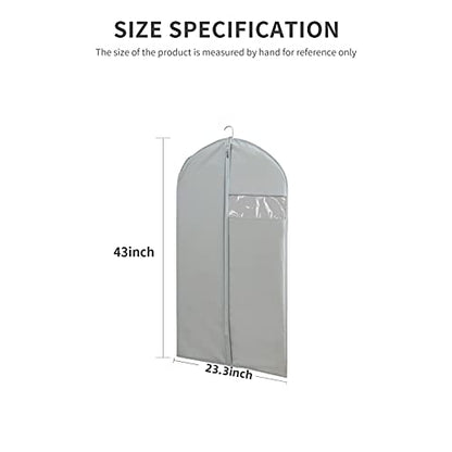 Suit Bags for Closet Storage, 43" Garment Bags for Hanging Clothes(Set of 4, 23.3'' X 43'') - size: Set of 4(23.3" x 43")