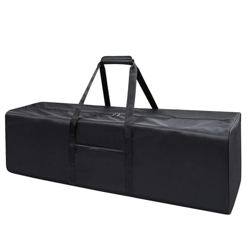 Urbanstand 46 Inch Extra Large Duffle Bag for Travel, Sports Gear Storage Bag with 2-way Lockable Zippers, Water Resistant Long Canvas Duffel Bag for Tent Camping tripod - color: Black, size: 46inch