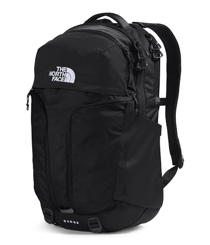 THE NORTH FACE Surge Commuter Laptop Backpack | Daypack With Water Repellent Finish, 16" Laptop Sleeve, Reflective Details - color: Tnf Black/Tnf Black-npf, size: One Size