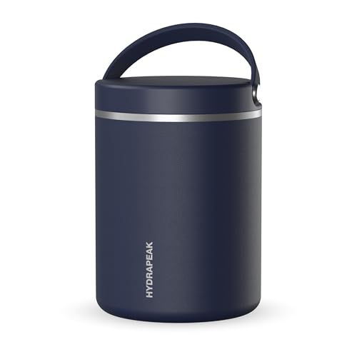 Hydrapeak 32oz Stainless Steel Vacuum Insulated Food Jar for Hot Food and Cold Food, Wide Mouth Leak-Proof Soup Jar for Adults, 10 Hours Hot and 16 Hrs Cold (Navy) - color: Navy, size: 32 Ounces