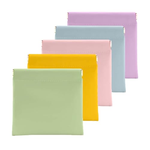 Small Makeup Bag for Purse, Waterproof & Portable Mini Cosmetic Bags for Women, Coin Purse Organizer, Lipstick Cosmetic Accessories Organizer, Small Travel Kit Storage Pouch (5P-Colorful) - color: 5P-Colorful