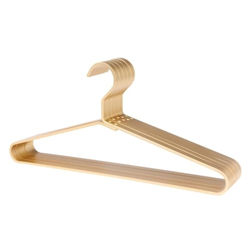 Premium Matte Golden Aluminum Coat Hangers 6 Piece Set, 17.7” Extra Smooth & Durable Metal Shirt Dress Hanger,Aluminum Alloy Hanger,Clothing Support,Clothing Hang - style: Golden Thick Hanger（6）