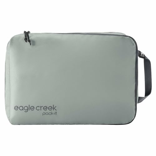 Eagle Creek Pack-It Isolate Clean/Dirty Packing Cube - Dual Compartment Packing Cubes for Optimizing Luggage Space - Lightweight - Recycled Fabric - Washable - Medium - Storm Grey - color: Storm Grey