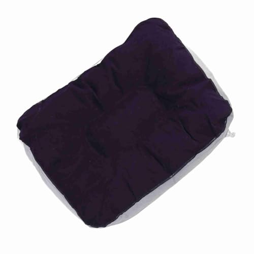 Footrest with Air Pump - Soft Flocking Adjustable Height Leg Support Cushion for Travel, Office & Home Use,37x30x16cm/14.57x11.81x6.30in(Purple＋Grey) - color: Purple＋grey