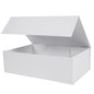 Aimyoo White Gift Box, 13.8x9x4.3 in Presents Box with Lids Magnetic Closure Rectangle Collapsible for Groomsman Proposal Box, Wedding, Birthday Gift Packging 1 Pack - color: White, size: 1 count (Pack of 1)