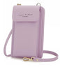DOB SECHS Leather Passport Wallet Crossbody Phone Bag, RFID Blocking Passport Holder Credit Cards Case for Women - color: Purple-2