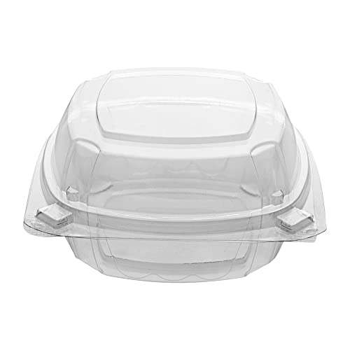 Restaurantware Thermo Tek 18.6 Ounce Clamshell Containers 100 Anti-Fog To Go Food Containers - Freezable Rectangle Clear Plastic Food Packaging Containers Disposable - size: 19 oz