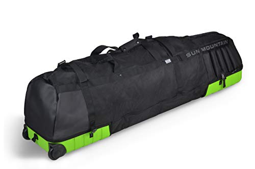 Sun Mountain Kube Golf Travel Bag, 2-Wheel Rolling System-Compact Storage Case - color: Rush-Black