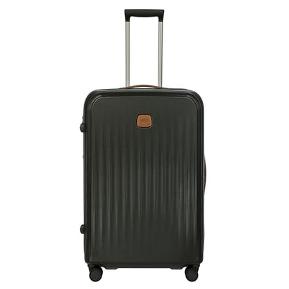 Bric's Taormina Ultra-Light Checked Luggage – Expandable Hard Shell Suitcase with TSA Lock, Anti-Tamper Zippers & 360 Spinner Mobility Wheels - 30 Inch, Olive - color: Olive, size: Checked-Large
