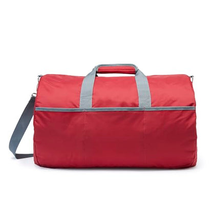 Amazon Essentials Lightweight Nylon Duffel Bag with Zippered Pockets, 20-inch, 30 lb Capacity, Red (Previously Amazon Basics) - color: Red, size: 20 inches