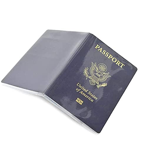5 Pack Clear Transparent Passport Cover Holder Case Organizer ID Card Travel Protector PVC Material Waterproof (Clear x5) - color: Clear x 5