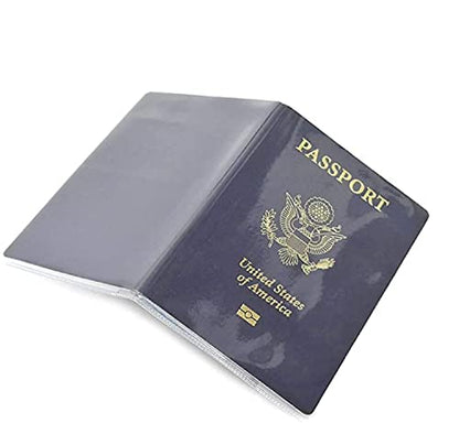5 Pack Clear Transparent Passport Cover Holder Case Organizer ID Card Travel Protector PVC Material Waterproof (Clear x5) - color: Clear x 5