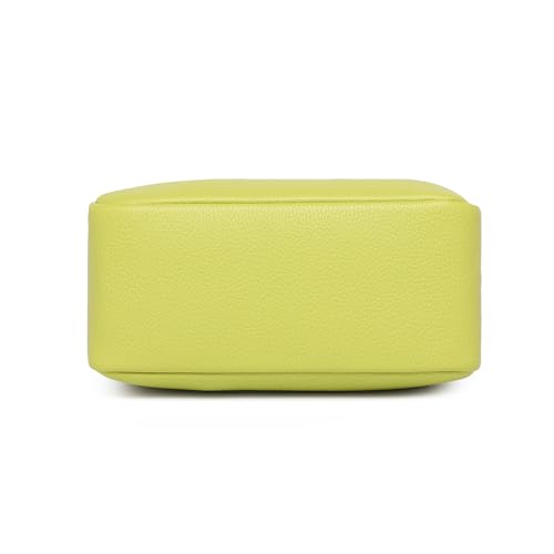 PU leather Organizer Bag Lightweight Cosmetic Bag with Ring Clasp Perfect Travel Makeup Bag for Women (Grass/PU) - color: Grass/PU