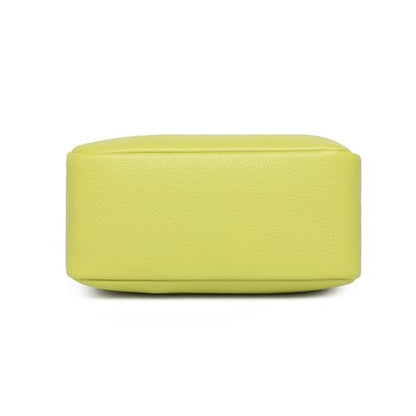 PU leather Organizer Bag Lightweight Cosmetic Bag with Ring Clasp Perfect Travel Makeup Bag for Women (Grass/PU) - color: Grass/PU