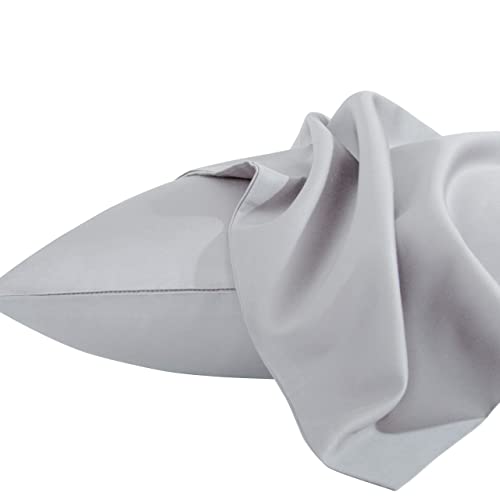 NTBAY Egyptian Cotton Toddler Pillowcases - Set of 2 - Travel Pillow Cases - 500 Thread Count Cotton 13x18 Pillow Covers - Envelope Closure Nursery Pillowcases, 13x18 Inches, Light Grey - color: Light Grey