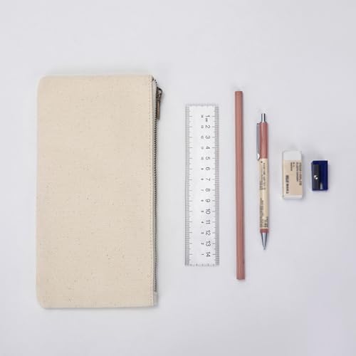 Canvas Pencil Pen Case Stationery Case Pouch Bag(Black, S) - color: Black