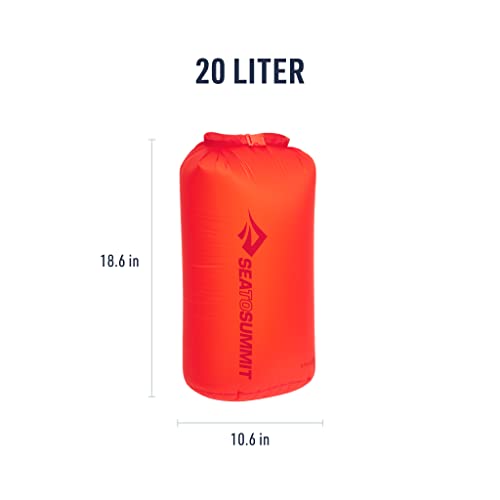 Sea to Summit Ultra-Sil Dry Bag, Ultralight Waterproof Dry Storage - color: Spicy Orange, style: 20 Liter