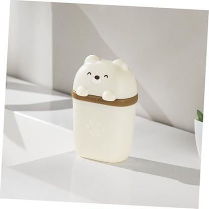 Portable Soap Holder with Lid Leakproof Travel Soap Container for Shower and Camping Creative Bear Design Multiuse Box with Drainage and Items