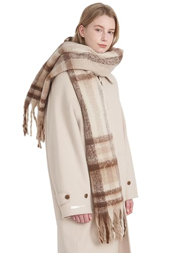 Halemet Vintage Scarfs for Women Warm Shawls and Wraps for Evening Dresses Soft Poncho Coat Thick Cardigan Wrap Cozy 2026 - color: Beige