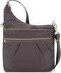 Travelon Anti-Theft Signature 3 Compartment Crossbody Bag - color: Smoke