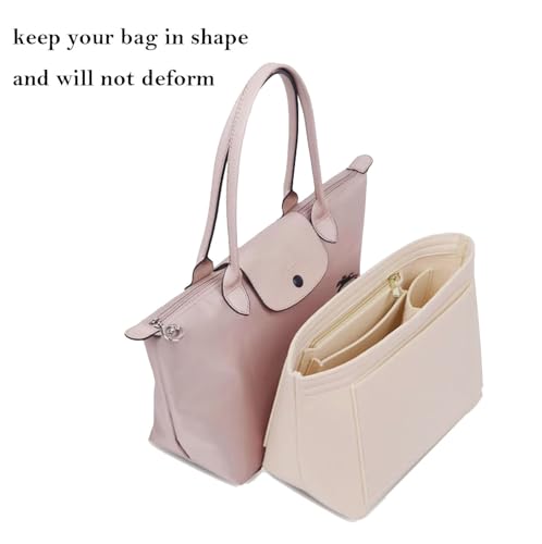 Lckaey tote bag Organizer Insert for le pliage purse insert Large handbag inserts large tote bag organizer insert 1032beige-L - color: Beige, size: large
