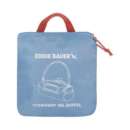 Eddie Bauer Stowaway Packable Duffel Bag | Travel | Foldable | Lightweight | Durable | Ripstop Polyester - color: Coast