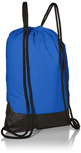 Nike Brasilia Training Gymsack, Drawstring Backpack with Zipper Pocket and Reinforced Bottom, Game Royal/Game Royal/White - color: Game Royal/Game Royal/White