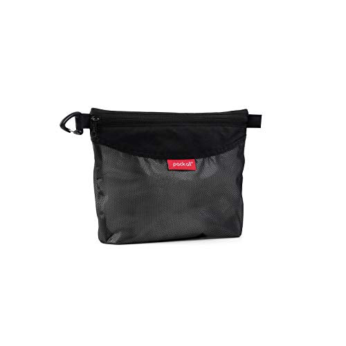 pack all Water-Resistant Material Zipper Pouch, Mesh Zipper Bags for Storage, Travel, Office (Black, Medium) - color: Black, size: Medium